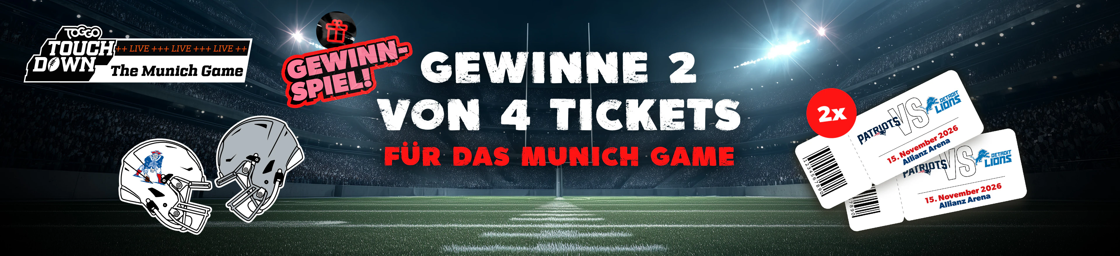 Gewinne Tickets für das NFL Munich Game