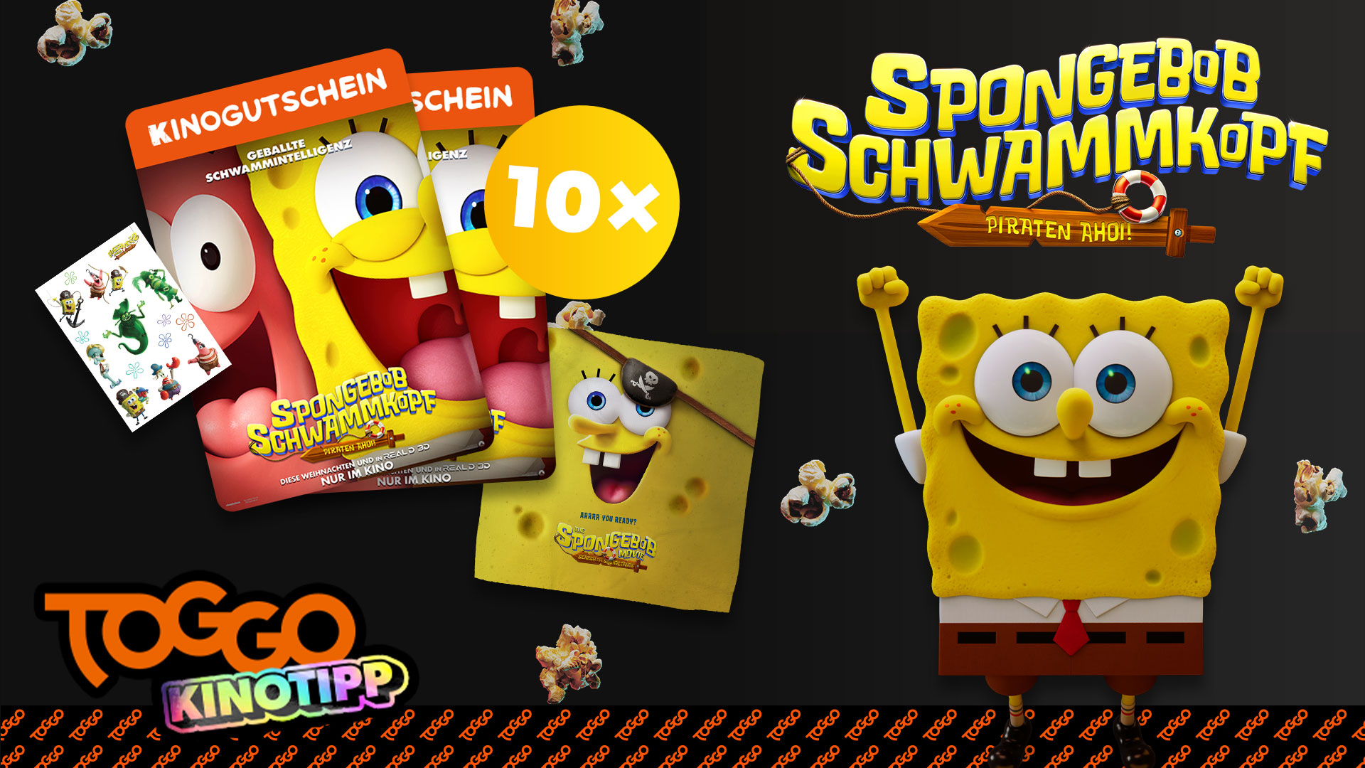 TOGGO Kino Tipp: SpongeBob Schwammkopf - Piraten Ahoi! TOGGO Tipp SpongeBob Schwammkopf: Piraten Ahoi!